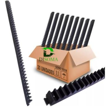 Imagem de KIT 20 Cremalheira Gomo de Polipropileno (PP) para Motor de Portão Deslizante 25cm Total 5m – Compatível com Motores ROSSI, PPA, SEG, GAREN, UNISYSTEM e MC GARCIA