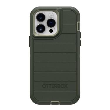 Imagem de OtterBox Capa para iPhone 14 Pro Max (apenas) - Defender Series Screenless Edition - Lichen The Trek (verde) - Apenas capa - Proteção de defesa microbiana - embalagem não varejista