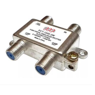 Imagem de Divisor de antena 1x3 blindado 1 gb 5-1002mhz  3wb kit 5 pçs - TEBERA