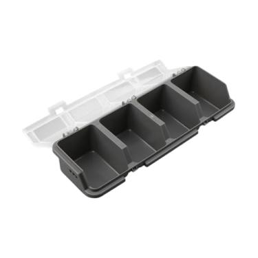 Imagem de WeiLaiKeQi Escaninho de armazenamento do organizador do parafuso, caixa de armazenamento do hardware com caixa do recipiente da tampa para o agregado familiar, Cinza