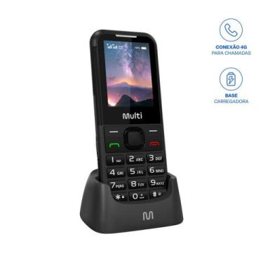 Imagem de Telefone Celular Para Idoso Vita 4G Com Base de Carregamento Botão SOS