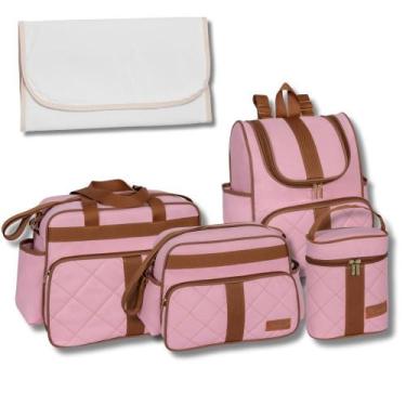 Imagem de Kit de Bolsa Maternidade 5 Peças com Mochila Paris - Neném na Nuvem, R