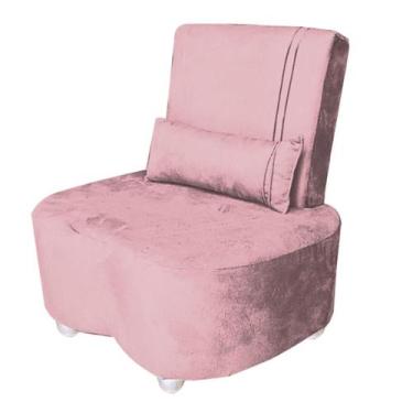 Imagem de Puff Orgânico Luxo Feijão Infantil - B Home Decor , Rosa