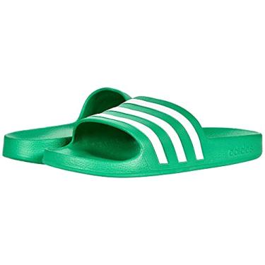 Imagem de adidas Unisex Adilette Aqua Slides Sandal, Vivid Green/White/Vivid Green, 10 US Men