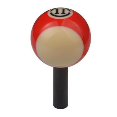 Imagem de Mavota Manípulos de câmbio de haste de bola de bilhar vermelho 11X alavanca de câmbio de haste de bola de bilhar cabe na maioria dos veículos de transmissão manual automática de carro, W02B11,