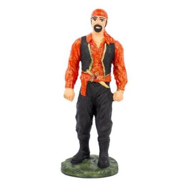Imagem de Escultura Cigano Vermelho 15 cm em Resina - Lua Mística - 100% Origina