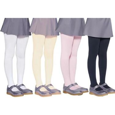 Imagem de Kit 3 Meias Calça Bebe E Infantil Fio 80 Algodão Sortida 999 - Selene,