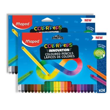 Imagem de Kit 02 Lápis de Cor 24 Cores Color Peps Infinity Triangular Infinito Maped