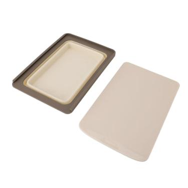 Imagem de Tábua de Corte Dobrável Com Design Dobrável para Camping Ao Ar Livre e Viajar PP e Material de Silicone Reutilizável Pia de Pia de Pia de Cesta de Tábua (Cáqui)