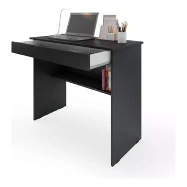 Imagem de Mesa Multifuncional Para Computador (1 Gaveta) Moderna E Simples(PRETO)