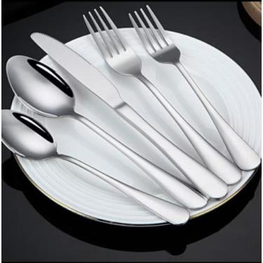 Imagem de Faqueiro 36 Peças Talheres De Aço Inox Faca, Garfo, Colher e colher de sobremesa