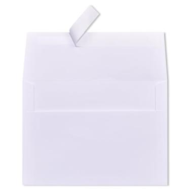 Imagem de Envelopes A2 Branco Pacote com 50 - 11 x 14 cm Pequeno Autovedante, Envelopes Brancos para Convites, Cartões de Visitações, Correio Comercial e Eventos