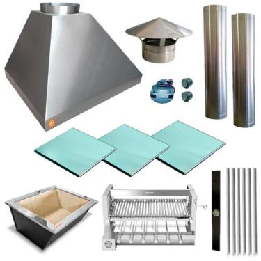 Imagem de Churrasqueira Gourmet Makeer 340 2 Giratorio 3 Vidros 2421 G