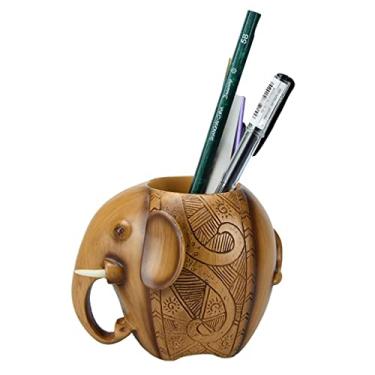 Imagem de Porta-lápis de resina natural organizador de lápis para mesa de escritório suporte de lápis simples suporte de caneta organizador de lápis de mesa pote (cor: B)