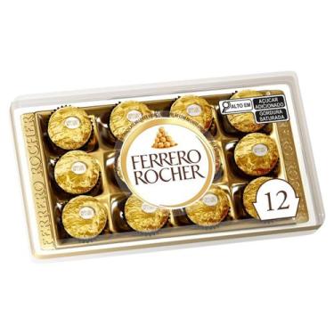 Imagem de Caixa de Bombom Ferrero Rocher 150g C/ 12 UNIDADES
