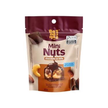 Imagem de Banana Brasil Pouch Nutsbites Pasta Amendom E Choc. Ao Leite 60G