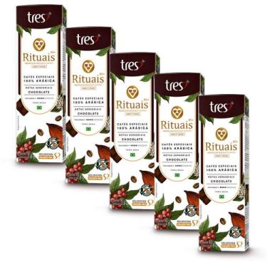 Imagem de 50 Cápsulas Café 3 Corações Rituais Chocolate - Três Corações