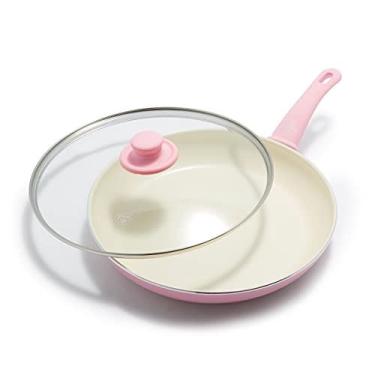 Imagem de GreenLife Soft Grip Healthy Ceramic Nonstick, 12 Frigideira Frigideira Com Tampa, Sem p...