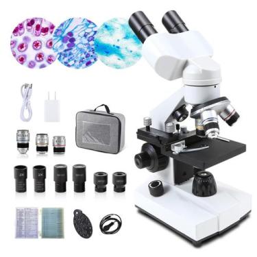 Imagem de Microscópio Binocular Crespexil CX1012 (40X-2000X) com 30 Lâminas