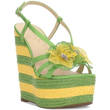 Imagem de Jessica Simpson Sandália feminina Visela Wedge, Verde brilhante, 39