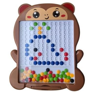 Imagem de Prancheta de Desenho Magnética Infantil – Brinquedo Educativo com Lousa Colorida Montessori (Macaco Marrom)