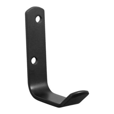 Imagem de Cabide Gancho De Parede Preto Fosco Para Toalha Plus - Cromoshop