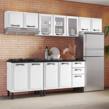 Imagem de Cozinha Completa 5 Peças 12 Portas 2 Gavetas New Premium Itatiaia Branco