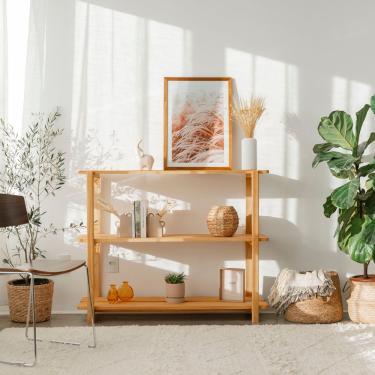 Imagem de Estante Laguna 3 Prat 95ax120lx42p Em Madeira Cor Mel