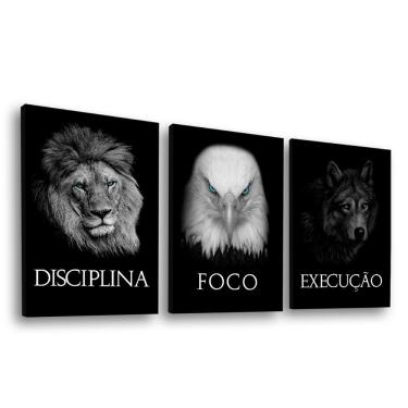 Imagem de Conjunto De Quadros Trio Disciplina, Foco E Execução