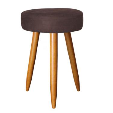 Imagem de Banqueta Alta Julia 50Cm Bar Cozinha Balcão Bistrô Pé Palito Caramelo Corino Marrom