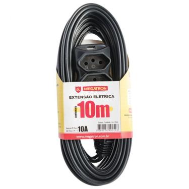 Imagem de Extensao Eletrica Tripolar Cabo Pp Plano 3x0 75 De 10 Metros