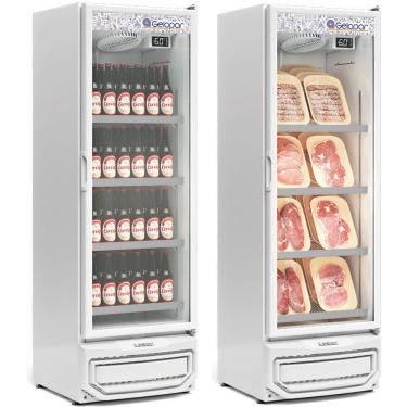 Imagem de Expositor Vertical 1 Porta De Vidro Gcbc45 Gelopar Refrigerador 445 Litros Branco 220v