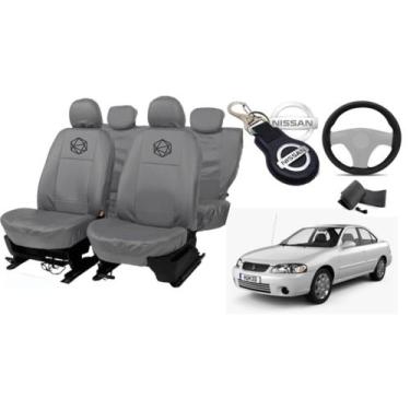Imagem de Conjunto Capa Sentra 86-00 + Chaveiro + Volante Couro - ferro tech