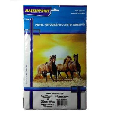 Imagem de Papel Foto Adesivo  Masterprint A4 130 Gramas 100 Folhas