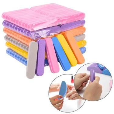 Imagem de 1 Un Lixa Para Unhas Bumerangue Polidora Profissional Grão 100/180 - L