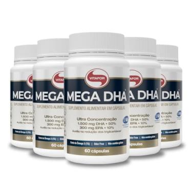 Imagem de Kit 5 Mega DHA 1500mg Vitafor 60 Cápsulas
