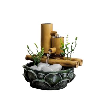Imagem de Fonte De Agua Cascata 2 quedas Bambu Flor Lotus Decoracao