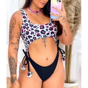 Imagem de Body Maiô cavado  com Bojo Gringa Anitta lançamento cordinha animal pr