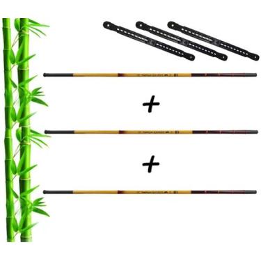 Imagem de Kit 3 Varas Telescópicas Albatroz Fishing Bamboo 41% Carbono - 5,40 Me