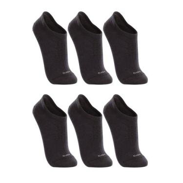 Imagem de Kit 6 Pares Meias Sapatilha Invisível Lupo Unissex Algodão, M(37-40), 