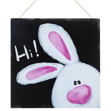 Imagem de HRENCY Placa De Porta Madeira Para Páscoa, Coelho Boas-Vindas, Guirlanda Rústica Fazenda Decoração Janela Cafeteria Na Primavera