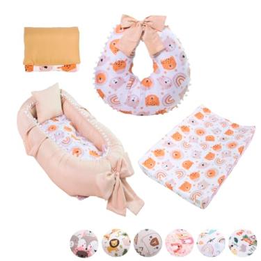 Imagem de Kit Ninho Redutor Bebê + Almofada Amamentação + Trocador Anatômico Impermeável + Trocador Portátil Menina Menino(COALA)