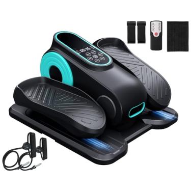 Imagem de Morelax Máquina Elíptica Sob A Mesa, Exercitador De Pernas Em Formato Elipse Para Idosos, Pedal Elétrico Silencioso E Portátil Com Faixas Resistência, Controle Remoto Sem Bateria 12 Velocidades Ajus