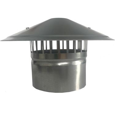 Imagem de Tampa De Chaminé Redonda De Aço Inoxidável, Tampa De Chaminé De 60mm-200mm Tampa De Tubo De Combustão, Chapéu De Neve De Chuva De Topo De Tubo De Fogão De Prata, 103mm
