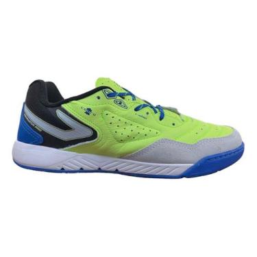 Imagem de Tenis Futsal Topper Dominator Pro V 5 Em Couro Profissional, Verde-lim