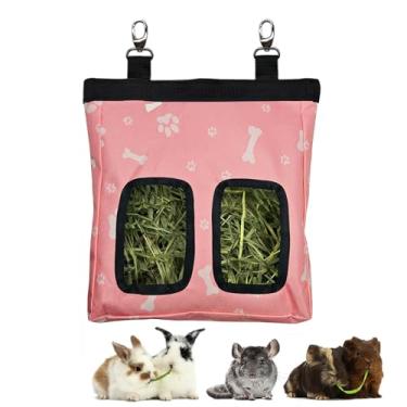 Imagem de Alimentador de feno de porquinho-da-índia, saco de alimentação de feno de coelho pendurado para chinchilas de cobaias