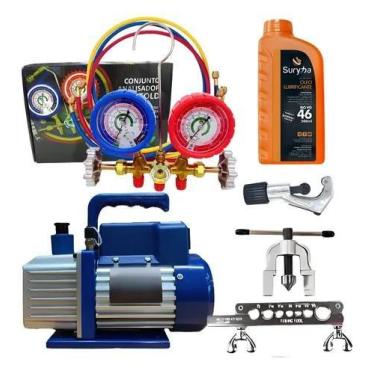 Imagem de Kit Básico Refrigeração E Ar Condicionado R32 Bomba De Vacuo