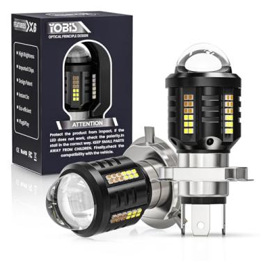 Imagem de Par Lampada Led 6500k H4 Projetor 360º Moto Carro Super Branco light