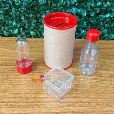 Imagem de Kit 80 Lembrancinhas Aniversário Cofrinho Tubete Fala Comigo (Vermelho)