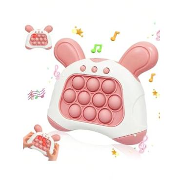 Imagem de Pop It Eletrônico Fidget Toy Sensorial com Luzes LED | Jogo de Imprensa Rápida Anti-Estresse para Crianças e Adultos | Brinquedo Portátil para Alívio da Ansiedade (Rosa)